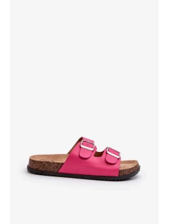 Dámské pantofle s přezkami Fuchsia Oliena