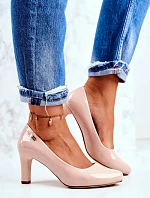 Lodičky na sloupku 1459 béžové - Step in style