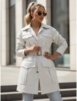 VERMONT dámský přechodový kabát s vázáním světle šedý FashionStreet NY0581