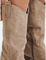 Dámské kovbojské boty béžové Dstreet ZY1091 Dámské kovbojské boty béžové Dstreet ZY1091