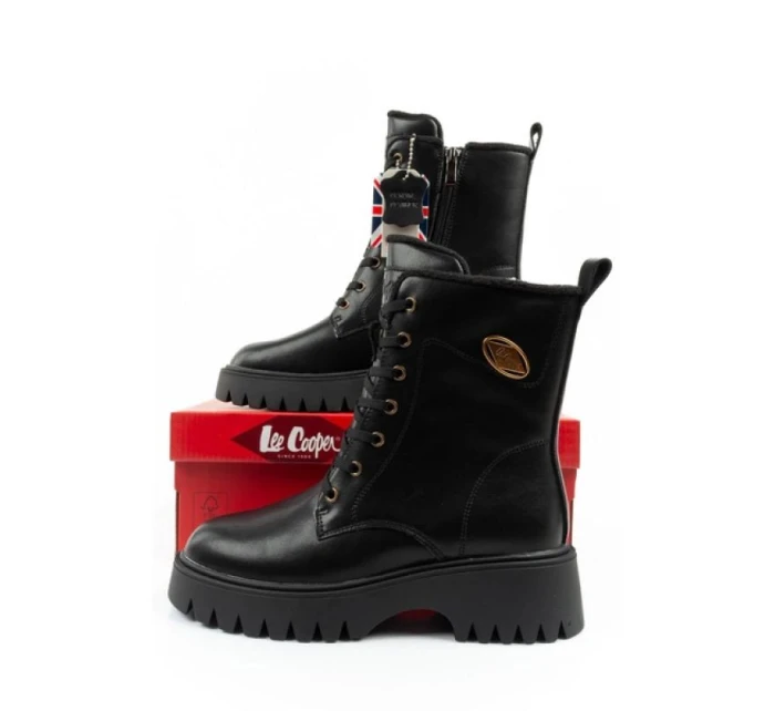 Lee Cooper boty dámské trapperské boty kožené zateplené dámské boty