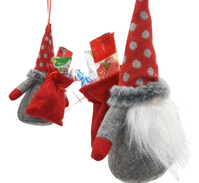 DEKORATIVNÍ ZRCADLO S DÁRKOVÝM SÁČKEM 20CM ČERVENÉ