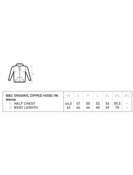 B&C Inspire Zipped Hood /women_° Dámská mikina s kapucí model 22483852 heather grey B&C Inspire Zipped Hood /women_° Dámská mikina s kapucí model 22483852 heather grey
