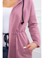 Pláštěnka s delšími zády tmavě růžová