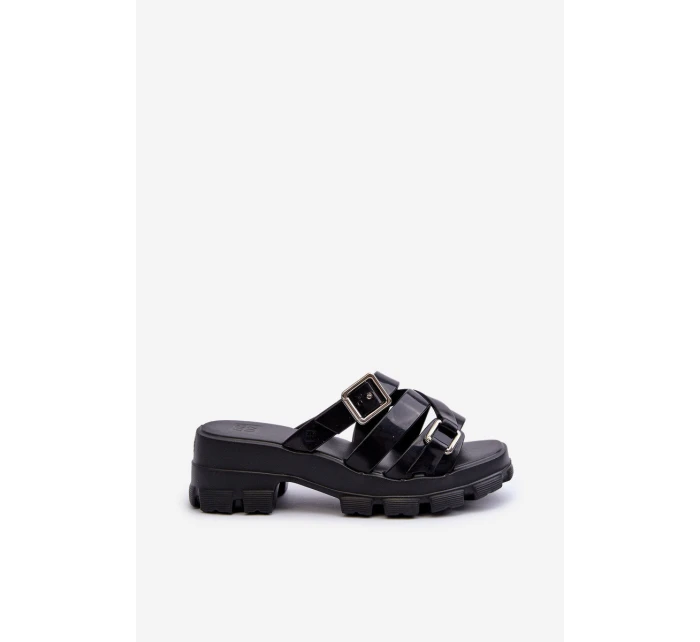 Dámské Sandály Na Nízkém Podpatku  Černé model 21661798 - Zaxy