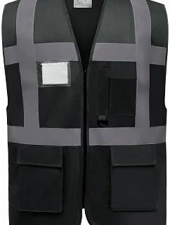 Yoko HVW 801 Hi-Vis multifunkční vesta 79.W801 black