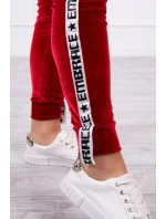 Velurová souprava s ozdobnými model 21752918 červená - K-Fashion Velurová souprava s ozdobnými model 21752918 červená - K-Fashion