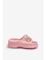 Dámské Pěnové Žabky S Ozdobami Růžové model 21653110 - Boto Dámské Pěnové Žabky S Ozdobami Růžové model 21653110 - Boto