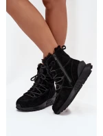 Semišové Zimní Boty Pro S Kožíškem Big Star Černé model 21706015 - Big Star Shoes Semišové Zimní Boty Pro S Kožíškem Big Star Černé model 21706015 - Big Star Shoes