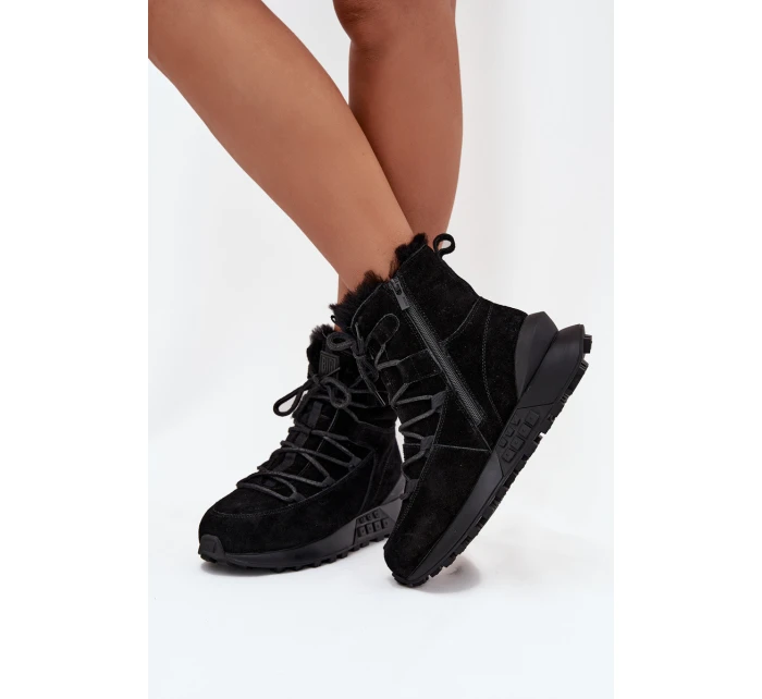 Semišové Zimní Boty Pro S Kožíškem Big Star Černé model 21706015 - Big Star Shoes Semišové Zimní Boty Pro S Kožíškem Big Star Černé model 21706015 - Big Star Shoes