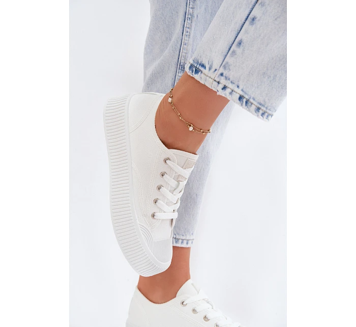 Dámské tenisky na platformě Big Star TT274269 Bílé