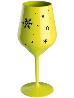 ZIMĚNKA - žltý nerozbitný pohár na víno 470 ml
