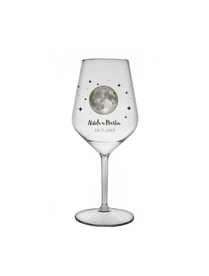 Personalizovaná nerozbitná sklenice s měsíční fází 
