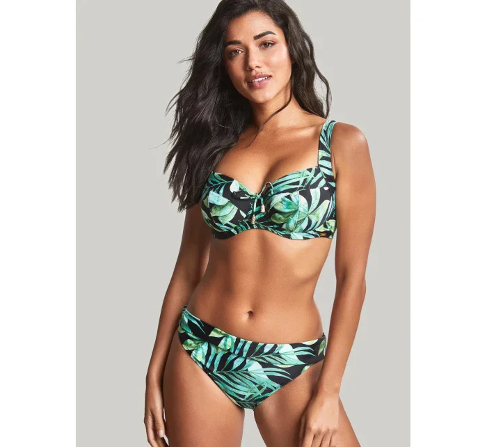 Dámská plavková podprsenka model 19412502 Bali Full Cup Bikini zelené s listy - Panache
