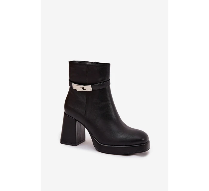 Boty na podpatku model 221521 Step in style Boty na podpatku model 221521 Step in style