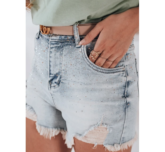 Dámské džínové šortky se zirkony LIKE A STAR modré FashionStreet SY0472