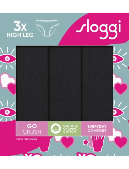 sloggi GO Crush High leg C3P - BLACK - SLOGGI BLACK - SLOGGI sloggi GO Crush High leg C3P - BLACK - SLOGGI BLACK - SLOGGI