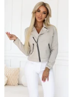 Semišové s dlouhými rukávy a zipy světle béžové model 21290283 - numoco basic