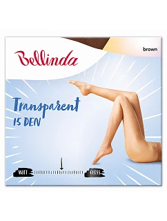Průhledné punčochové kalhoty bez  15 DEN  hnědá model 22306021 - Bellinda