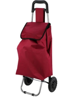 NÁKUPNÍ VOZÍK NA KOLEČKÁCH S RÁMEM 33L ČERVENÝ