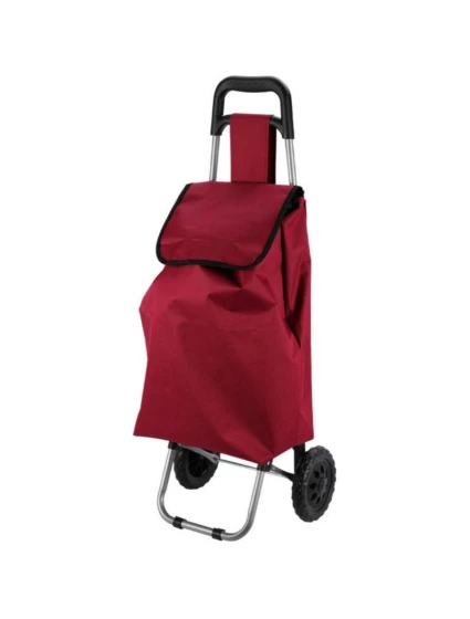 NÁKUPNÍ VOZÍK NA KOLEČKÁCH S RÁMEM 33L ČERVENÝ