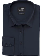 JN 677 Popelínová halenka s dlouhým rukávem model 22436651 navy - Daiber JN 677 Popelínová halenka s dlouhým rukávem model 22436651 navy - Daiber