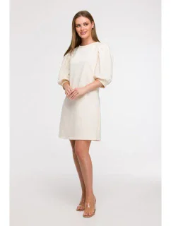 Šaty áčkového střihu s rukávy model 21047143 - BeWear