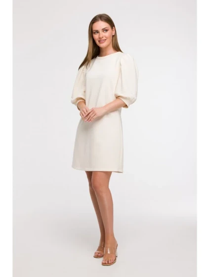 Šaty áčkového střihu s rukávy model 21047143 - BeWear