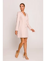 Šaty model 22313029 Blazer se zlatým knoflíkem – světle béžové - Moe