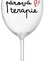 PÁROVÁ TERAPIE - čirá sklenice na víno 350 ml