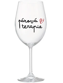 PÁROVÁ TERAPIE - čirá sklenice na víno 350 ml