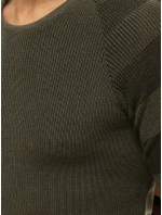 Pánský khaki svetr FashionStreet WX1637 Pánský khaki svetr FashionStreet WX1637