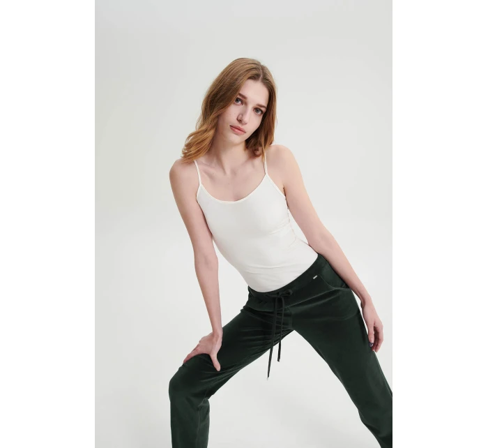 Sametové kalhoty s vysokým pasem model 20515761 - Vamp