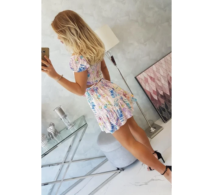 Pudrově růžová květinová sada