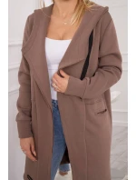 Zateplená bunda s kapucí mocca