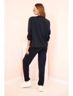 Komplet dámský máslový mikina a kalhoty s gumou granátový Komplet dámský máslový mikina a kalhoty s gumou granátový