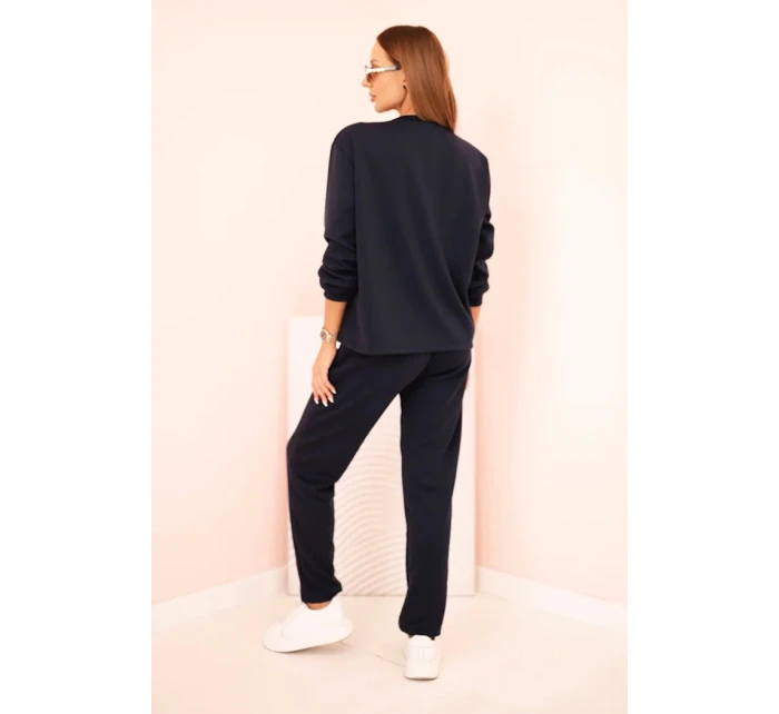 Komplet dámský máslový mikina a kalhoty s gumou granátový Komplet dámský máslový mikina a kalhoty s gumou granátový