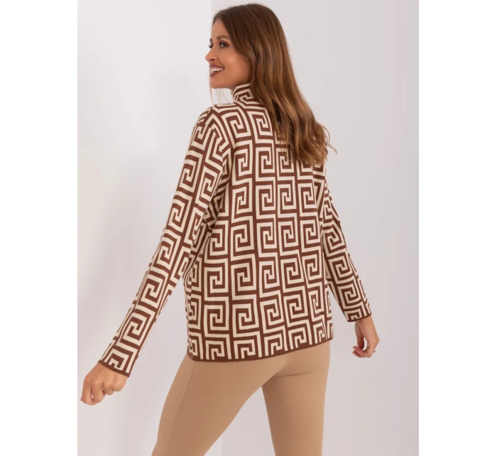 Sweter AT SW model 18955182 brązowy - FPrice Sweter AT SW model 18955182 brązowy - FPrice