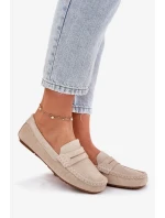 Dámské mokasíny z broušené kůže Big Star – béžové Dámské mokasíny z broušené kůže Big Star – béžové