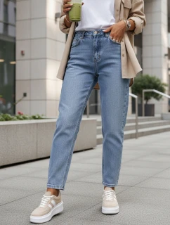 damskie mom fit z  niebieskie model 22016749 - FashionStreet