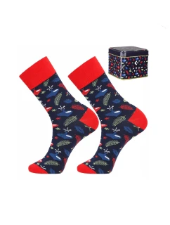 Ponožky Moraj CMLS700-005 Vánoční plechovka 38-43