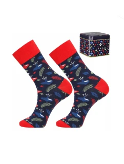 Ponožky Moraj CMLS700-005 Vánoční plechovka 38-43