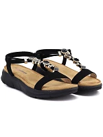 Černé dámské sandály Artiker na podpatku 58C0007