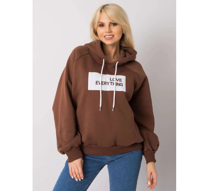 Mikina EM BL 651/2.41X tmavě hnědá