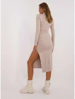 Sukienka LK SK model 20479822 beżowy - FPrice Sukienka LK SK model 20479822 beżowy - FPrice