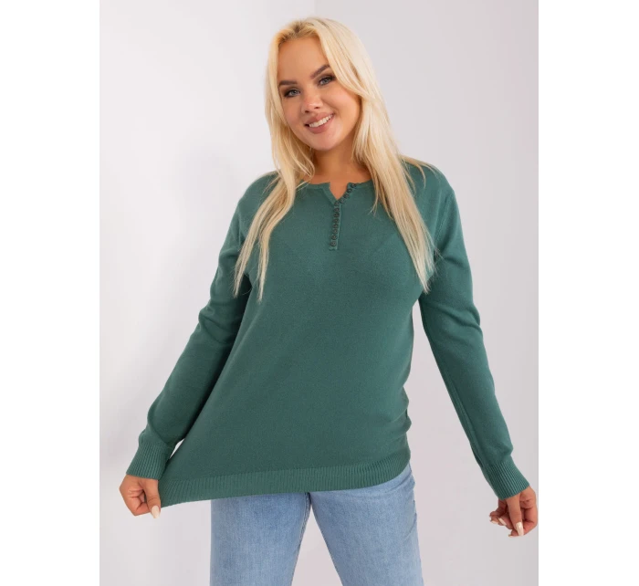 Sweter PM SW PM model 18949428 ciemny zielony - FPrice Sweter PM SW PM model 18949428 ciemny zielony - FPrice