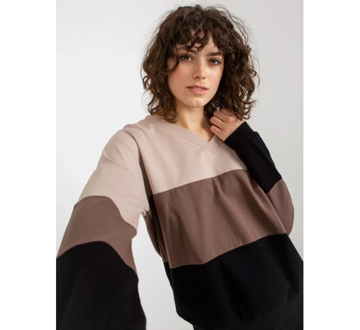 Mikina RV BL 8328.34X černá a béžová