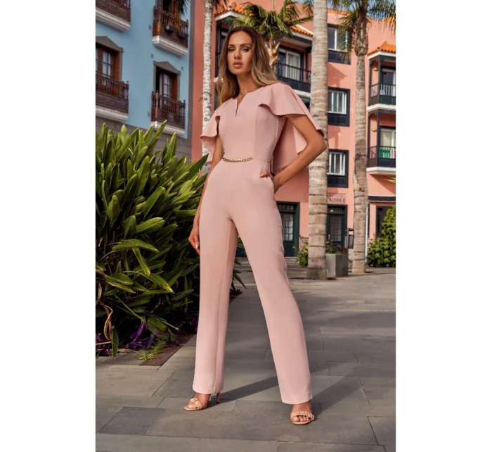 M670 Kombinéza s volánky - pudrová