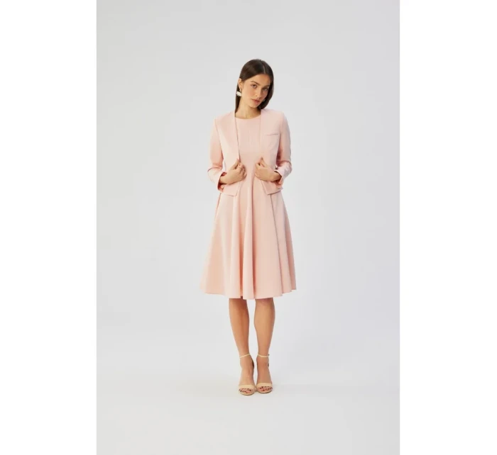 S368 Blejzr s otevřenou přední částí - pudrový S368 Blejzr s otevřenou přední částí - pudrový