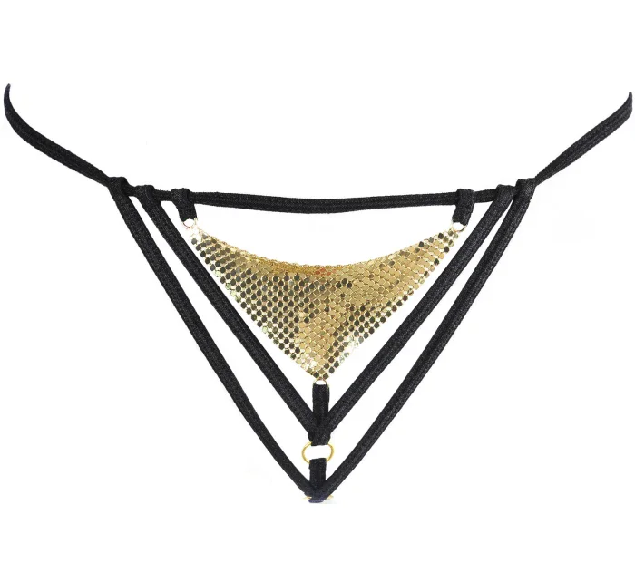 Provázek V-10378 černo-zlatý - Axami